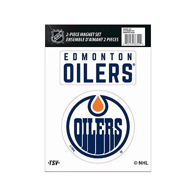 The Sports Vault Edmonton Oilers 2Pc Aimants Ensemble de 2 pièces