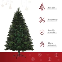 HOMCOM 6FT Artificial Christmas Tree Xmas Tree Holiday Home Decoration with Automatic Open, Green