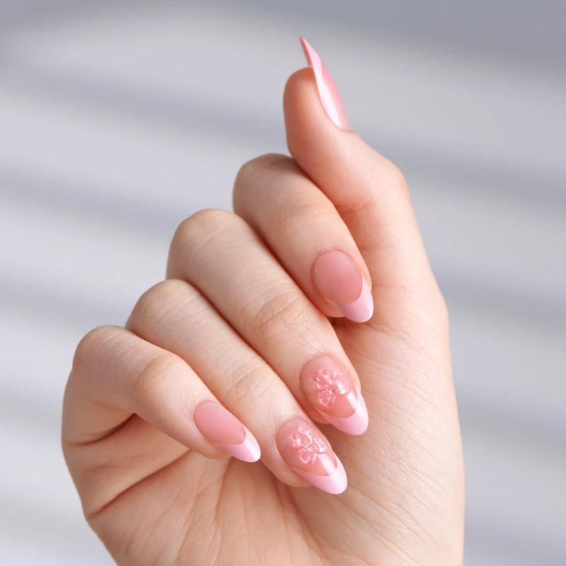 KISS imPRESS Nails - Glow Muse, Pink, Coffin, Medium