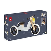 Janod - Tricycle 2 en 1 - Vélo Rétro Naturel - Jouet Développeur de Compétences Motrices - Pour Bébés et Tout-Petits - Dès 18 Mois - 332808