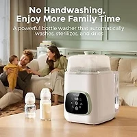 Lave-biberons, stérilise et sèche-biberons Momcozy KleanPal Pro - Machine de nettoyage tout-en-un pour les biberons, les pièces de pompe et les articles essentiels pour bébé - Gain de temps et entreti