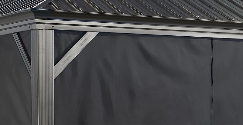 Sojag Black Curtains for Monaco/Messina/Mykonos/Moreno Gazebo, 10 ft. x 12 ft., Poly