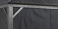 Sojag Black Curtains for Monaco/Messina/Mykonos/Moreno Gazebo, 10 ft. x 12 ft., Poly