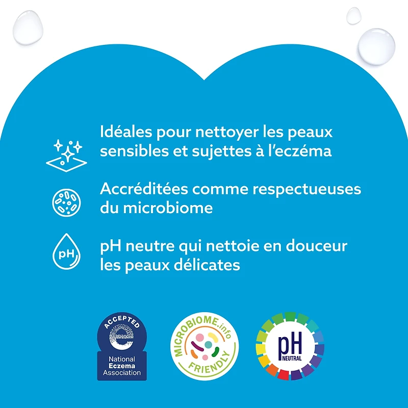 WaterWipes Sensitive+ Gentle Clean Wipes, 3-en-1 nettoie, soigne, protège, 99,9 % d'eau, non parfumées