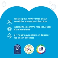 WaterWipes Sensitive+ Gentle Clean Wipes, 3-en-1 nettoie, soigne, protège, 99,9 % d'eau, non parfumées