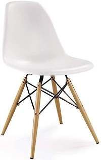 Nicer Furniture Eames Style Side Chair in White