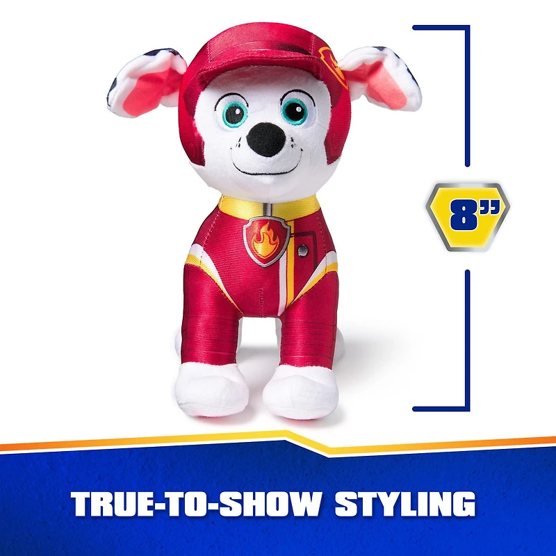 PAW Patrol Rescue Wheels, Peluche Marcus de 20,3 cm, animal en peluche pour les garçons et les filles à partir de 3 ans