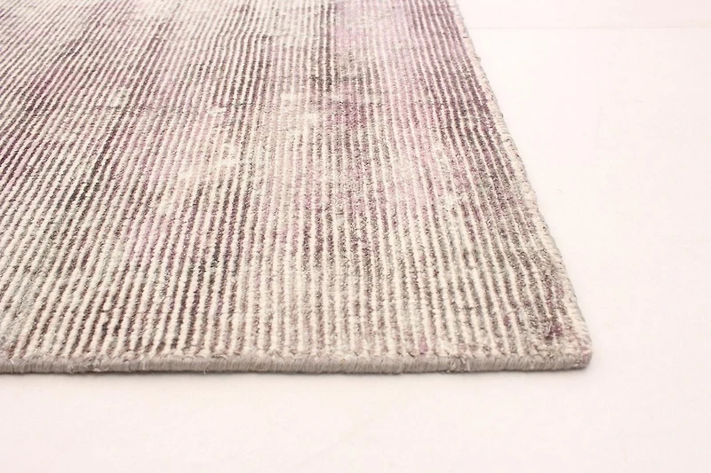 ECARPETGALLERY Tapis Noué à la Main pour Salon, Salle à Manger et Chambre à Coucher Rayé Collection Galleria 5'0" x 7'7" en Gris