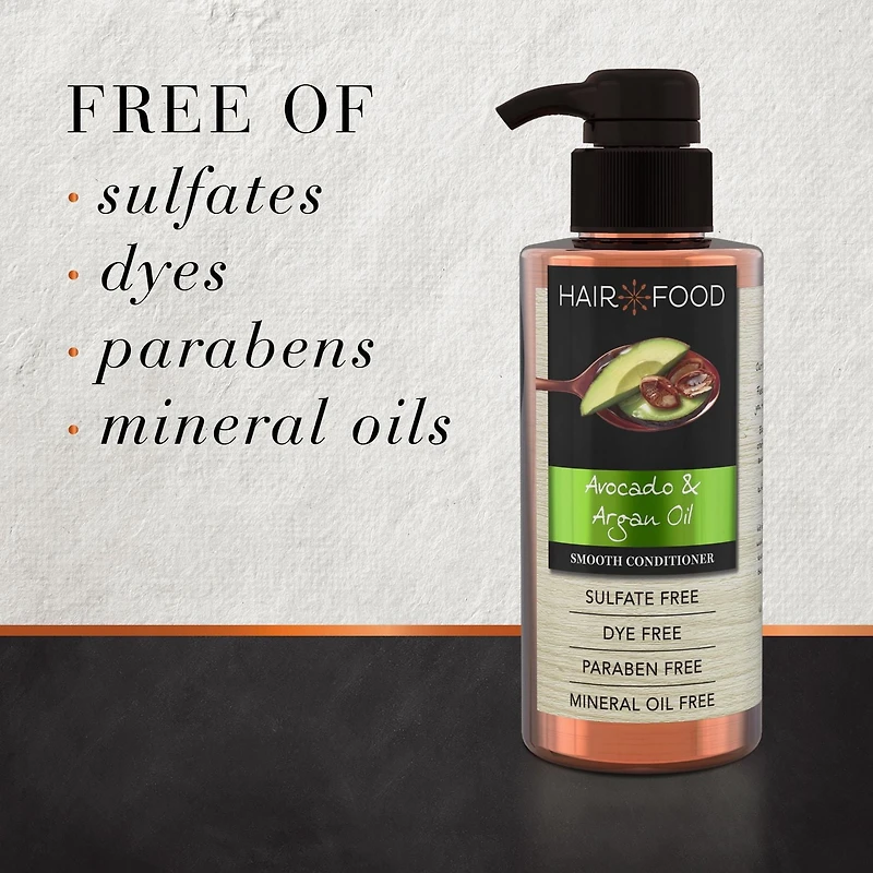 Revitalisant lissant sans sulfate ni colorant Hair Food Avocat et huile d’argan