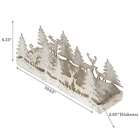 Décor De Table Forêt Blanche Et Cerf