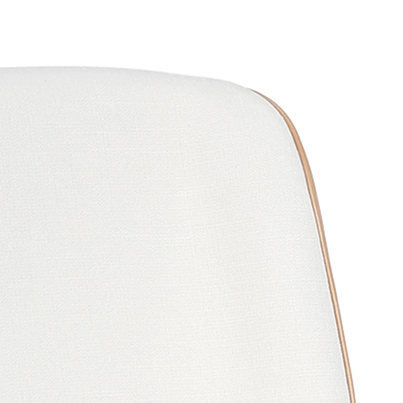 Mainstays Daphne Office Chair, White Fabric with Camel Faux Leather