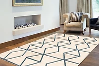 ECARPET Living Room Bedroom Carpet, Geometric Indoor Area Rug Ana Collection