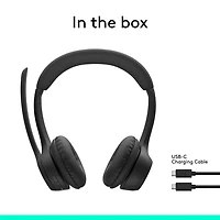 Logitech Zone 300 Wireless Bluetooth Headset With Noise-Canceling Microphone, Compatible with Windows, Mac - Midnight Black