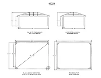 Venus Gazebo 12 pi. x 14 pi. en Brun