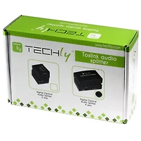 Techly Digital Audio Splitter 2 or 4 Output Toslink Ports (fiber optic)