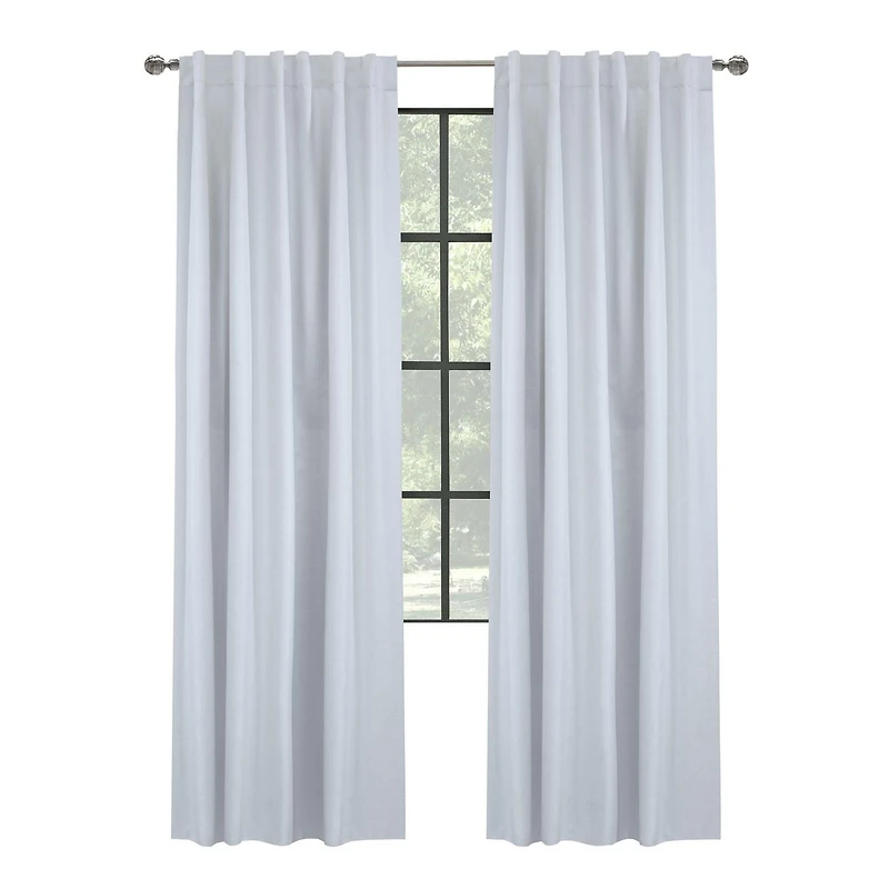 Loft Living Barry, panneau de rideau texturé à double tête, 100% occultant 52" x 95", blanc