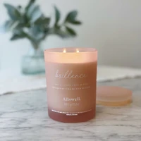 Bougie spa parfumée à la cire de noix de coco 15 oz Allswell, Brillance (Vanille + Poire + Noix de coco) Mélange de cire de noix de coco