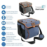 Glacière pliable Ozark Trail 24 canettes avec doublure rigide, couleur bleue, capacité de volume de 8,37 pintes ou unité de mesure de 24 canettes.