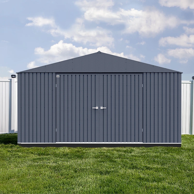 Arrow Elite 14 x 14 x 8 ft Anthracite Steel Storage Shed