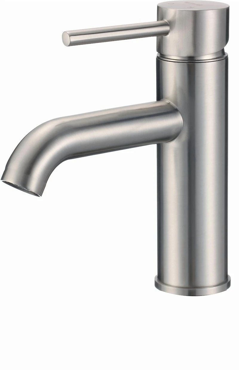 American Imaginations AI-29487  Ensemble de robinet en laiton sans plomb approuvé par CUPC à 1 trou de couleur nickel brossé - Drain de trop-plein incl.