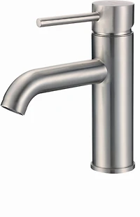 American Imaginations AI-29487  Ensemble de robinet en laiton sans plomb approuvé par CUPC à 1 trou de couleur nickel brossé - Drain de trop-plein incl.