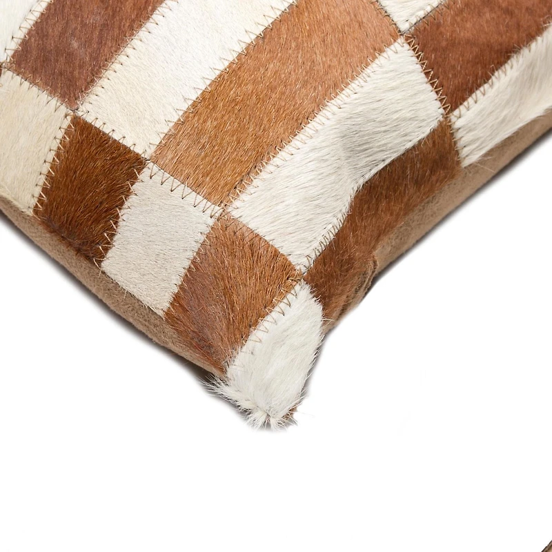 COUSSINS TORINO KOBE EN PEAU DE VACHE 18"X18" 2 PQT