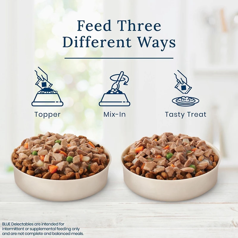 Blue Buffalo Garnitures Appétissantes Assortiment de Nourriture Humide Naturelle pour Chiens, Poulet et Boeuf 100g