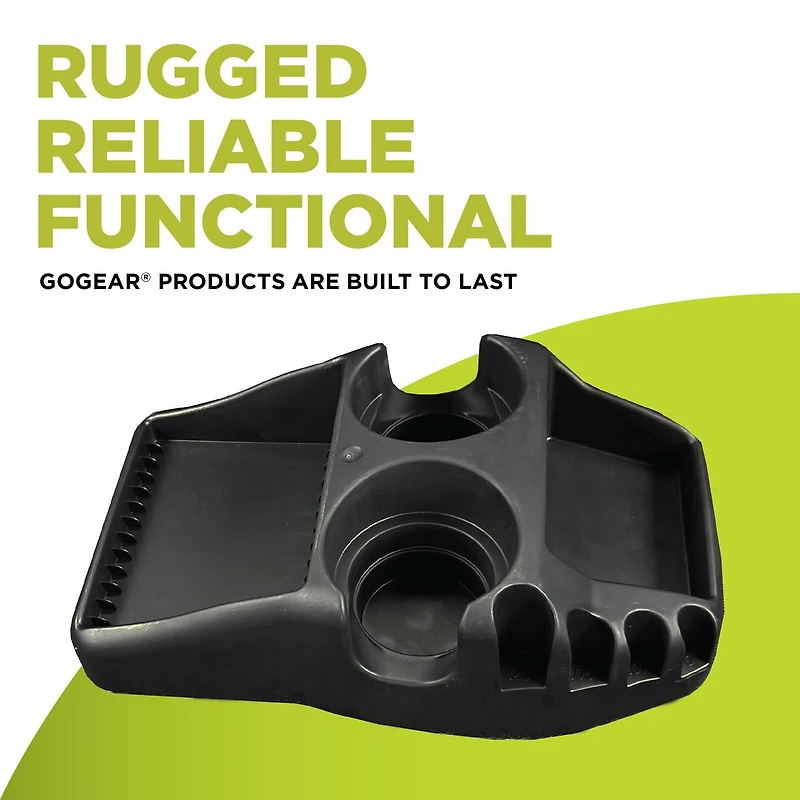 GoGear™ Efficiency Console, Black Plastic Low Profile Vehicle Organizer