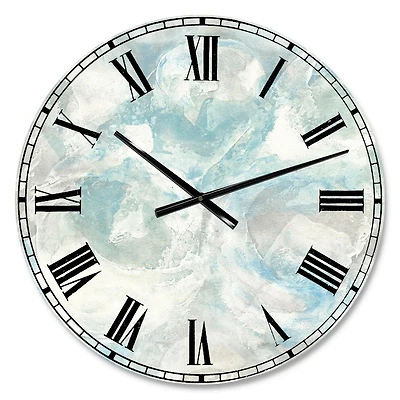 Designart Nuance bleu pâle III horloge murale