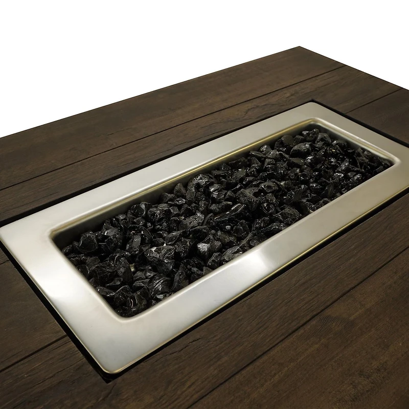 Endless Summer Le foyer au gaz Marc LP rectangulaire 40 x 28 pouces GAD17107ES