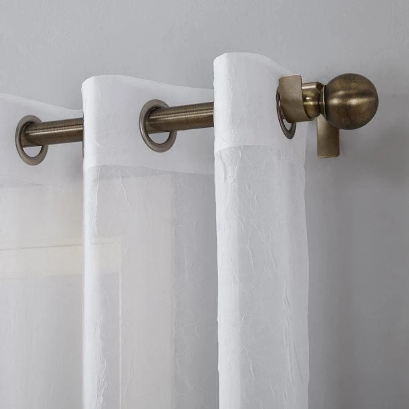 SUN TEXTILE CRUSHED GROMMET SHEER VOILE CURTAIN