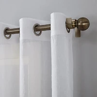 SUN TEXTILE CRUSHED GROMMET SHEER VOILE CURTAIN
