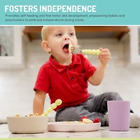 100% Silicone Feeding Meal Set, Plate, Bowl, Cup – Dishwasher & Microwave Safe. 6 months 6m+