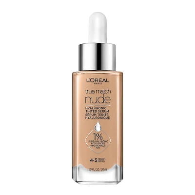L’Oréal Paris True Match Nude Tinted Serum with 1% Hyaluronic Acid, Hyaluronic Acid Infused