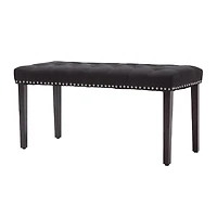Cabara Capitonné Banc Tissu (Noir)