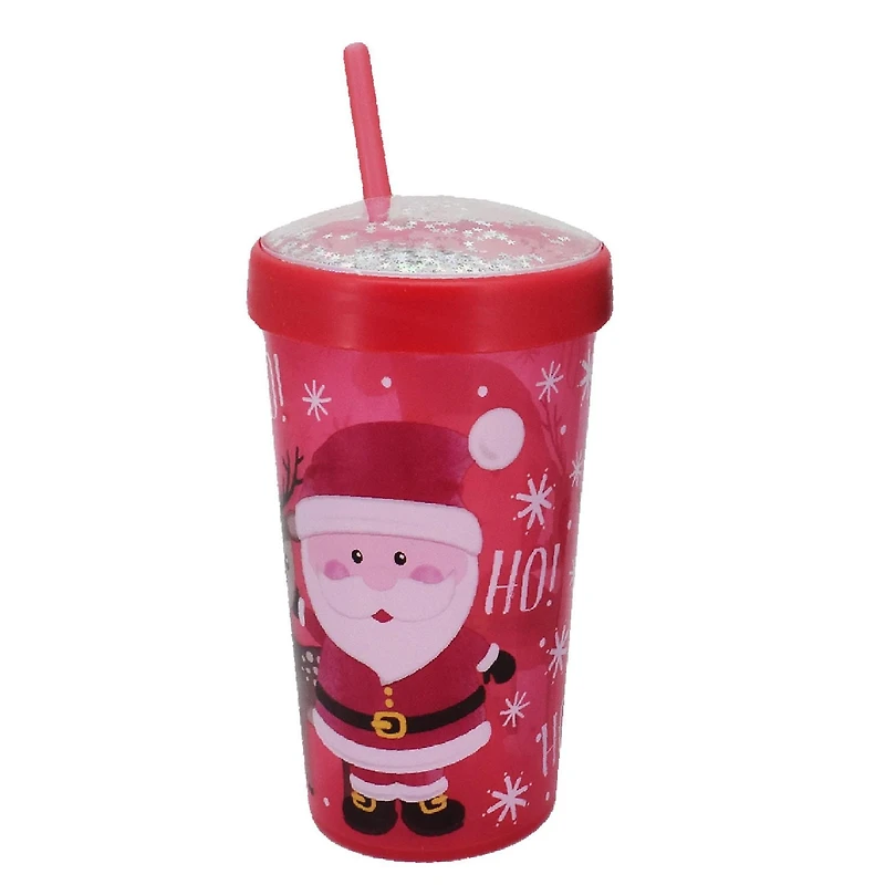 HOLIDAY TIME PLASTIC TUMBLER