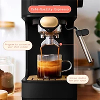 Beautiful Slim Espresso Maker with 20-Bar Pressure, White Icing by Drew Barrymore