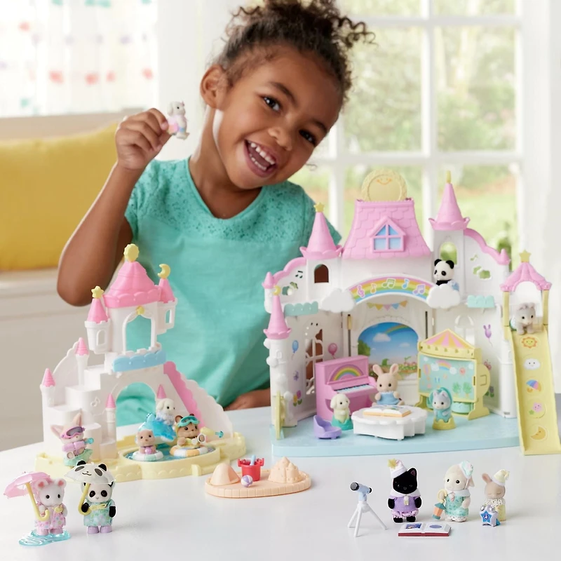 Calico Critters Nursery Friends - Pool Fun Trio, Set of 3 Collectible Doll Figures With Accessories, 3 Doll Figures & Accessories