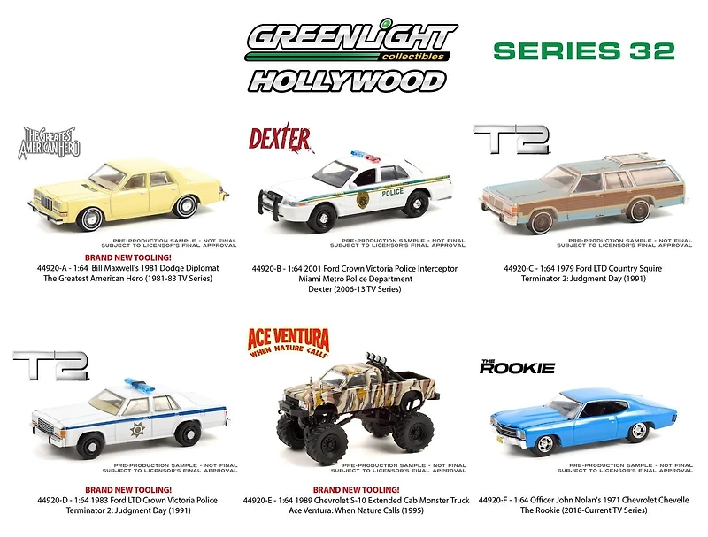 GreenLight 1:64 Hollywood Die-Cast Vehicles Series 32