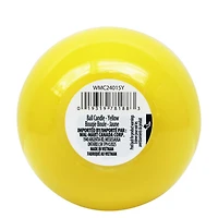 Unscented High Gloss Yellow Ball Candle, 4"Dia x 4”H