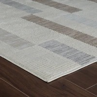 Tapis d'interieur abstrait Rug Branch Nomad, beige marron, moderne - Salon, chambre, salle a manger et cuisine