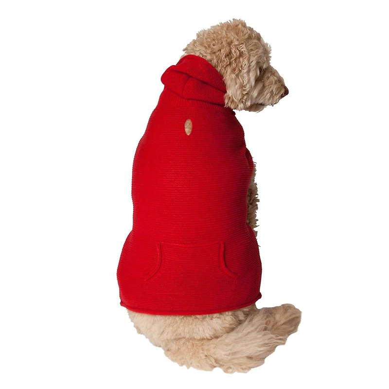 Holiday Time Sweat à capuche Holiday Time rouge avec poche pour chien