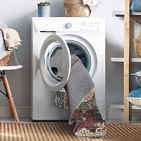 Tapis d'appoint lavable Bryant 3 pi x 5 pi ivoire et bordeaux