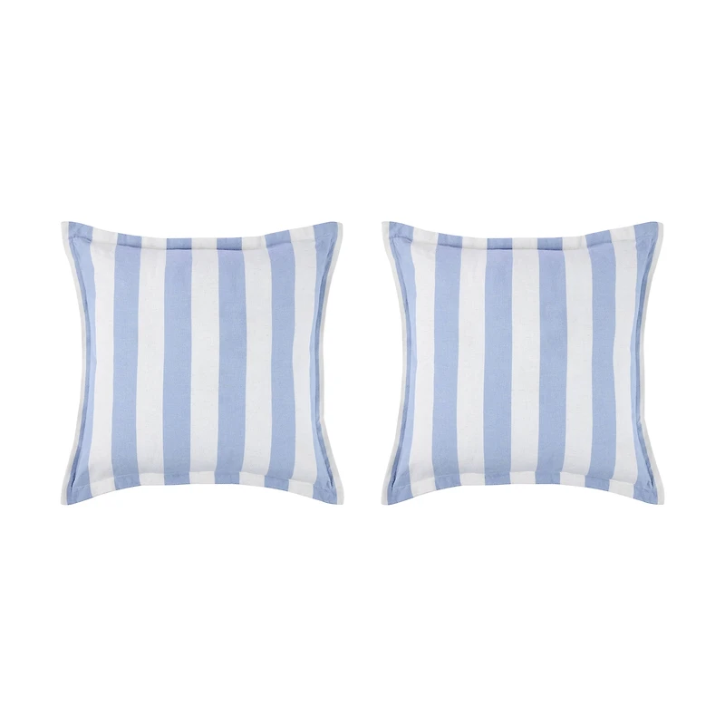 Lot de 2 Coussins à Rayures Bleues Anko