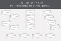 Meubles South Shore Dalya Ensemble de 4 jardinières murales Blanc