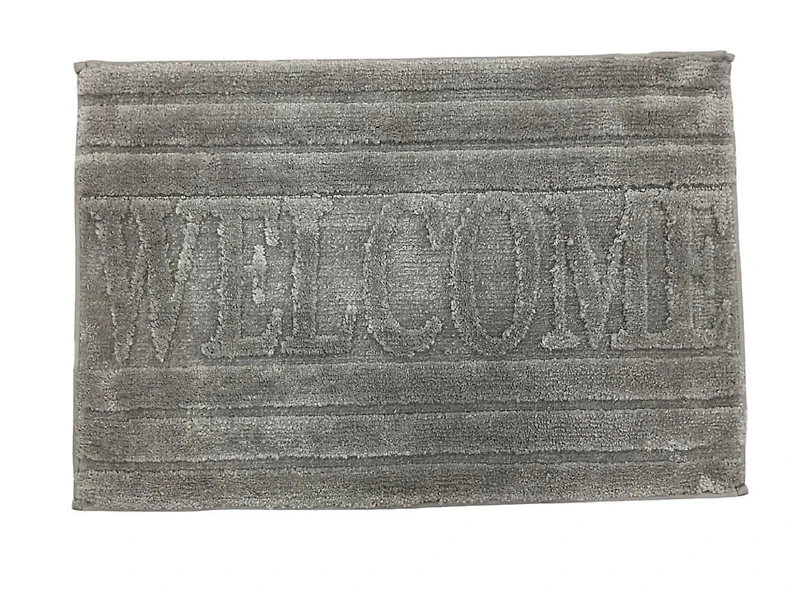 Naples Collection Microfiber Bathmat – 20 Inch x 30 Inch, Grey, Soft and Absorbent Bathroom Rug