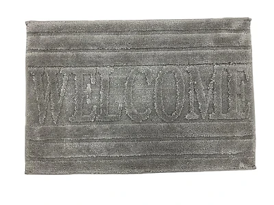 Naples Collection Microfiber Bathmat – 20 Inch x 30 Inch, Grey, Soft and Absorbent Bathroom Rug