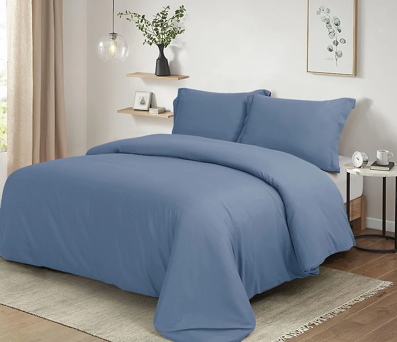 Ensemble de housse de couette unie ultradouce