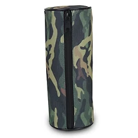Pen + Gear Étui à crayons en forme de tonneau, motif camouflage, vert