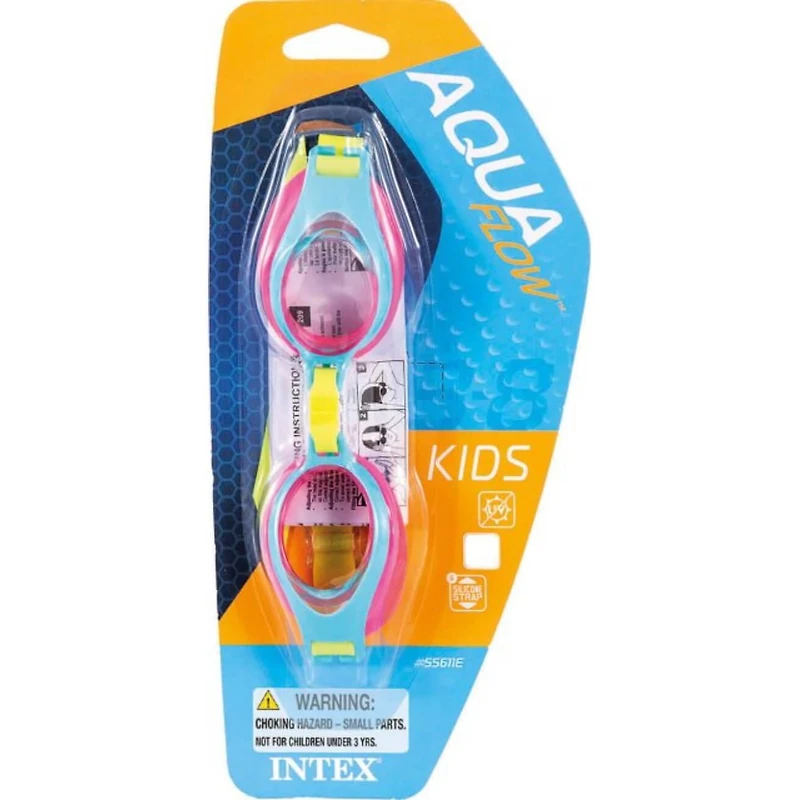 Lunettes de Plongée Junior Intex pour Enfants, À partir de 3-8 ans, Sangle Ajustable et Verres en Polycarbonate